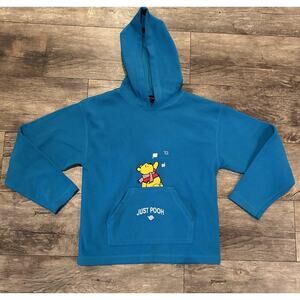 Disney 100 Acre Collection Winnie The Pooh VTG 90s Embroidered Fleece Hoodie YXL